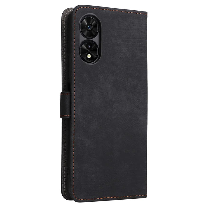 For TCL 505 T509K / T5094 Leather Case with Strap RFID Blocking Wallet Phone Cover - Black - 7