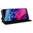 For TCL 505 T509K / T5094 Case Rhombus Pattern Leather Stand Folio Flip Phone Cover - Black - 3