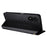 For TCL 505 T509K / T5094 Case Rhombus Pattern Leather Stand Folio Flip Phone Cover - Black - 4