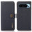 KHAZNEH For Google Pixel 10 Pro / 10 / 9 Pro / 9 Case RFID Blocking Anti-Drop TPU+Genuine Cow Leather Phone Cover - Blue - 1