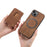 For iPhone 13 Case Compatible with MagSafe Leather Back Cover with Detachable Card Holder - Brown - 4