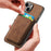 For iPhone 13 Case Compatible with MagSafe Leather Back Cover with Detachable Card Holder - Brown - 6