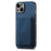 For iPhone 15 Case Compatible with MagSafe Leather Back Cover with Detachable Card Holder - Blue - 2