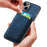 For iPhone 15 Case Compatible with MagSafe Leather Back Cover with Detachable Card Holder - Blue - 6