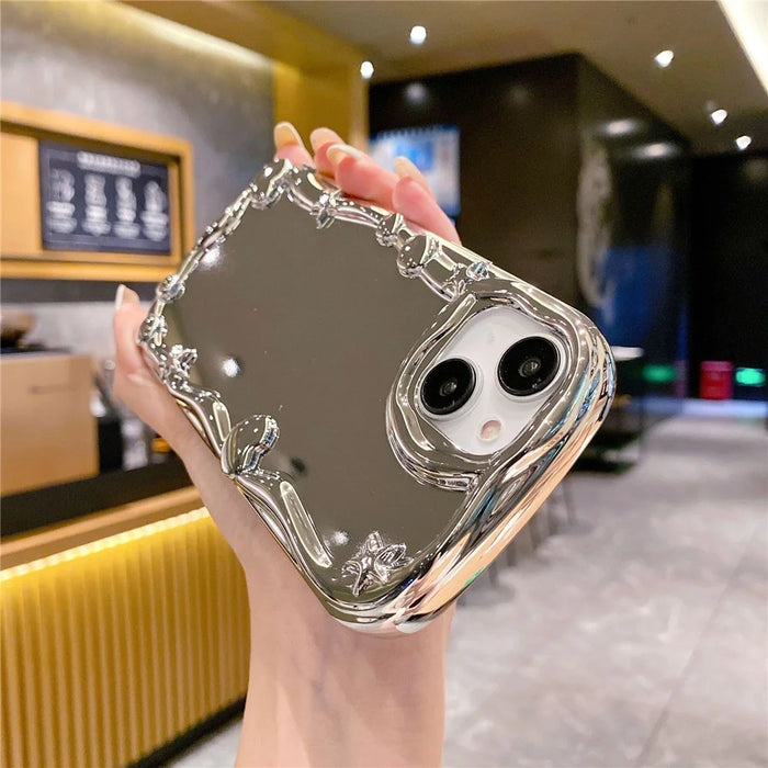 For iPhone 13 Drop Proof TPU Case Electroplating Mirror Surface Phone Cover - 6
