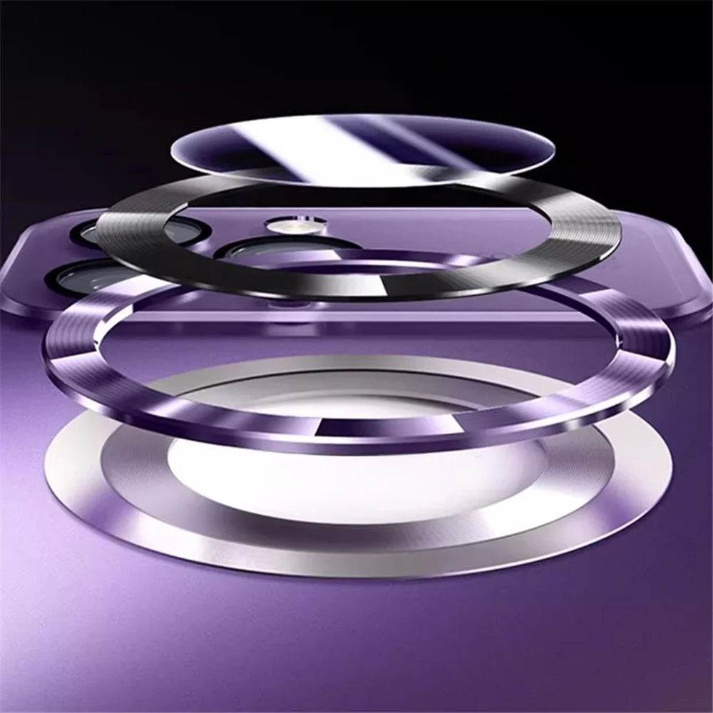 For iPhone 13 Pro Magnetic Case Hard PC Protective Phone Cover with Lens Film - Titanium Grey - 5