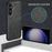 For Samsung Galaxy M55 5G / C55 5G / F55 5G Shockproof Case Retro Leather Covered Hybrid Phone Shell - Black - 2
