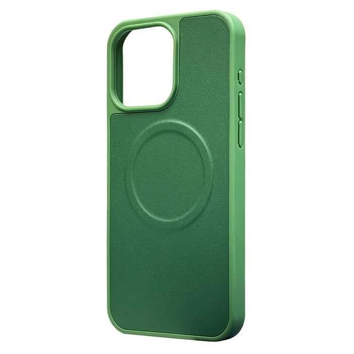 For iPhone 14 Slim Case Shockproof PU+TPU Phone Cover Compatible with MagSafe - Brown - 4