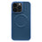 For iPhone 14 Pro Case Compatible with MagSafe PU Leather Coated TPU Shockproof Phone Cover - Blue - 1