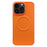 For iPhone 15 Pro Max Shockproof Case PU+TPU Slim Phone Cover Compatible with MagSafe - Orange - 1