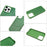 For iPhone 15 Pro Max Shockproof Case PU+TPU Slim Phone Cover Compatible with MagSafe - Orange - 6