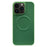 For iPhone 15 Pro Case Anti-Drop PU+TPU Phone Cover Compatible with MagSafe - Green - 1
