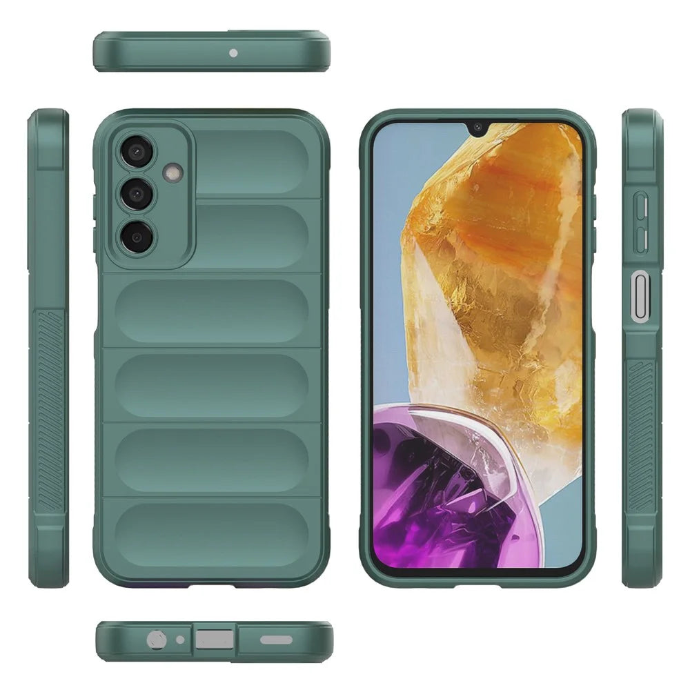 For Samsung Galaxy M15 5G / F15 5G Case Anti-Scratch Soft TPU Phone Protection Cover - Green - 5