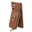 Y3 for Samsung Galaxy A55 5G Case RFID Blocking Phone Wallet Cover Supports Magnetic Car Holder - Brown - 4
