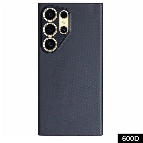 For Samsung Galaxy S24 Ultra Magnetic Case 600D Fine Texture Aramid Fiber Cover with Metal Lens Protector - 1