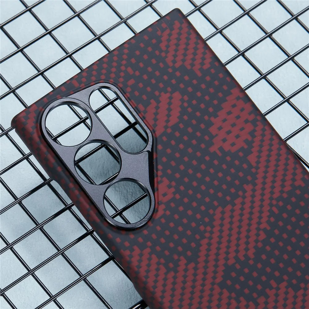 For Samsung Galaxy S24 Ultra Case Magnetic Case Aramid Fiber Camouflage Pattern Phone Cover - 5
