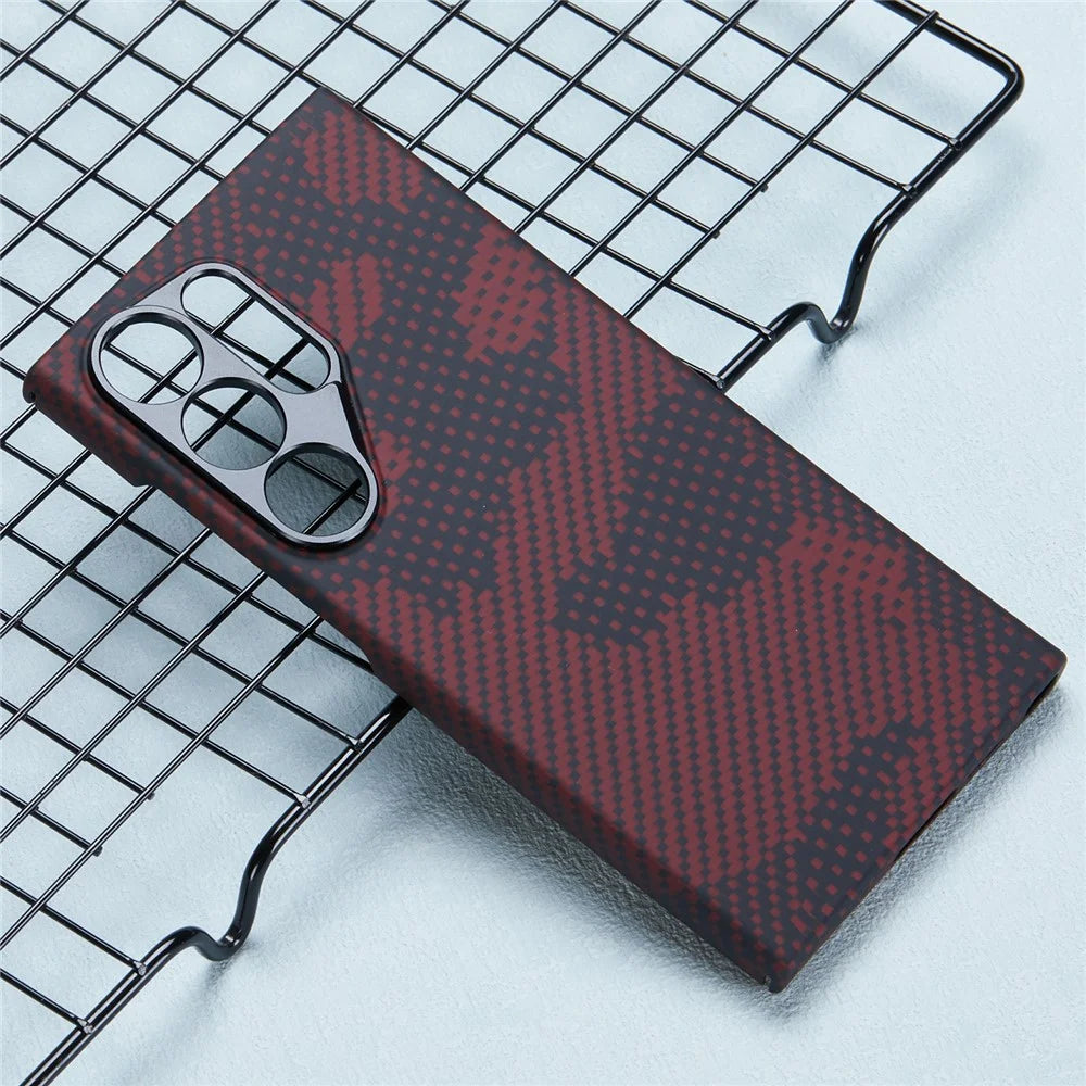 For Samsung Galaxy S24 Ultra Aramid Fiber Phone Case 600D Fine Texture Metal Lens Cover - Camouflage - 2