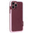 WOLMTT For iPhone 14 Pro Max Case Dual Color Frame Rhombus Texture PC+TPU Anti-drop Phone Cover - Red - 1
