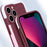 WOLMTT For iPhone 14 Pro Max Case Dual Color Frame Rhombus Texture PC+TPU Anti-drop Phone Cover - Red - 2