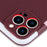WOLMTT For iPhone 14 Pro Max Case Dual Color Frame Rhombus Texture PC+TPU Anti-drop Phone Cover - Red - 3