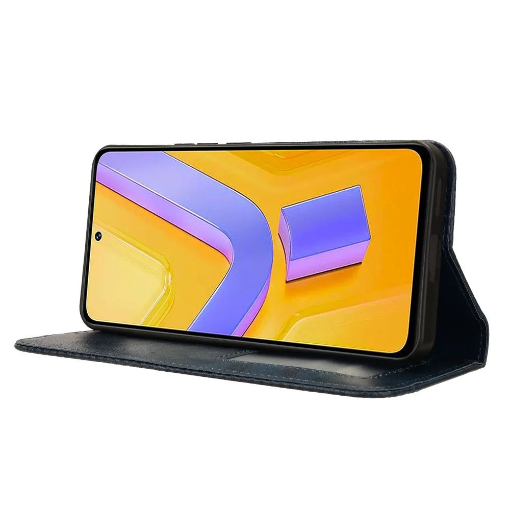 For vivo Y200e 5G / V40 SE 5G / Y100 5G (Indonesia) / V30 Lite 4G / T3 5G / Y100 4G / V30 SE 5G Phone Case Magnetic Leather Cover - Blue - 3