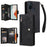 For OnePlus Nord N100 Case Zipper Pocket PU Leather Stand Rivet Decor Phone Cover - Black - 1