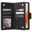 For OnePlus Nord N100 Case Zipper Pocket PU Leather Stand Rivet Decor Phone Cover - Black - 2