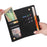 For OnePlus Nord N100 Case Zipper Pocket PU Leather Stand Rivet Decor Phone Cover - Black - 5