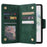 For Google Pixel 7 5G Case Multiple Card Slots Rivet Decor Leather Stand Phone Cover - Green - 3
