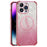 KADEM For iPhone 15 Pro Max TPU Case Glitter Powder Electroplated Smart Phone Cover - Pink - 1
