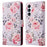 For Samsung Galaxy A54 5G Case RFID Blocking Magnetic Phone Cover with Lacquered Design - Rose Flower - 1