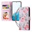For Samsung Galaxy A54 5G Case RFID Blocking Magnetic Phone Cover with Lacquered Design - Rose Flower - 5