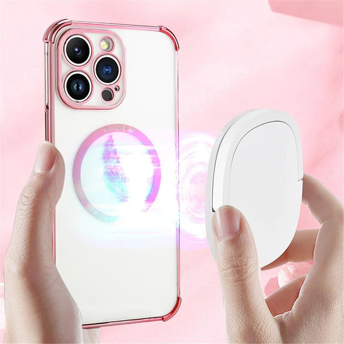 KADEM For iPhone 14 Pro Max Case Four Corners Anti-Drop Electroplated TPU Phone Shell - Pink - 5