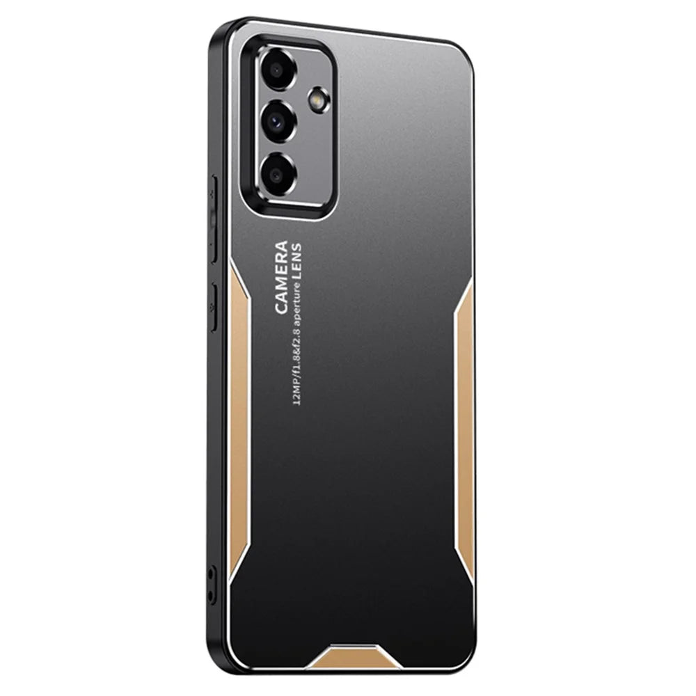 For Samsung Galaxy A25 5G (Global) (161.0 x 76.5 x 8.3mm) Phone Case Aluminum Alloy+TPU+PC Cover - Gold - 1