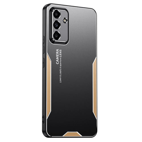 For Samsung Galaxy A25 5G (Global) (161.0 x 76.5 x 8.3mm) Phone Case Aluminum Alloy+TPU+PC Cover - Gold - 1