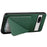 For Google Pixel 7a Case PU Leather+PC+TPU Hidden Back Card Holder Phone Cover - Green - 3
