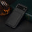 For Google Pixel 6 Case Kickstand Calf Textured Leather+PC+TPU Phone Shell - Black - 5