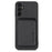M2 For Samsung Galaxy S23 FE Phone Case Leather Coated Detachable Card Holder Back Cover - Black - 1