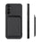M2 For Samsung Galaxy S23 FE Phone Case Leather Coated Detachable Card Holder Back Cover - Black - 3