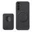 M2 For Samsung Galaxy S23 FE Phone Case Leather Coated Detachable Card Holder Back Cover - Black - 4