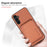 M2 For Samsung Galaxy S23 FE Phone Case Leather Coated Detachable Card Holder Back Cover - Black - 7