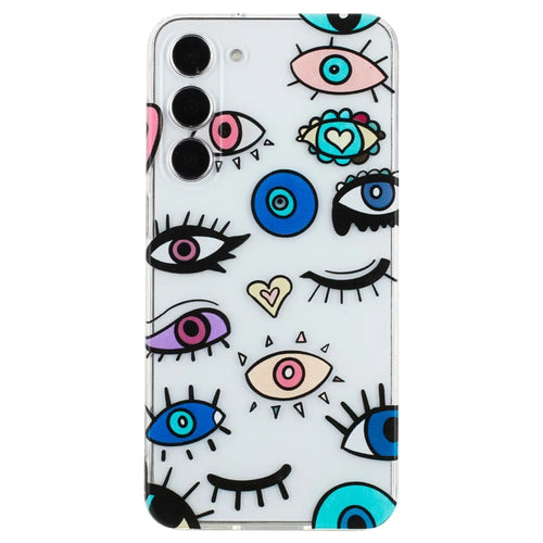 For Samsung Galaxy S23 Case Pattern Print Design Flexible TPU Phone Cover - Monster Eyes - 1