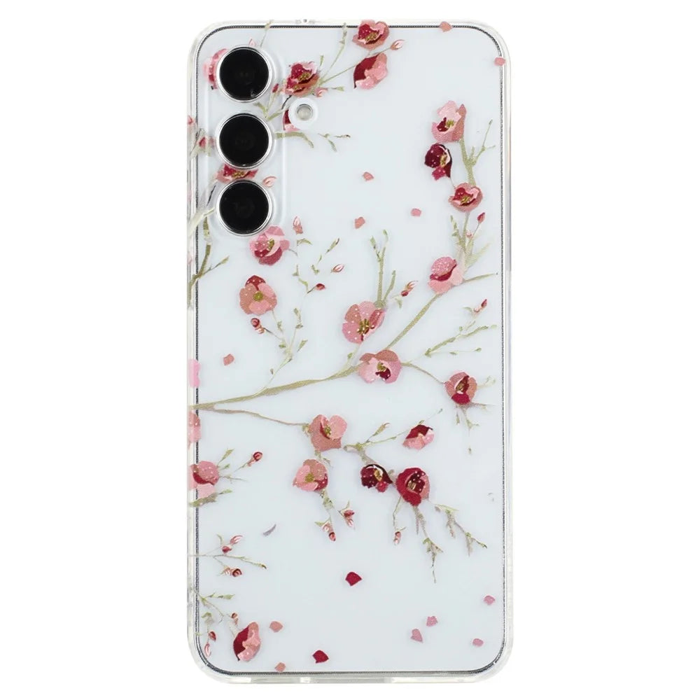 For Samsung Galaxy A55 5G Case Pattern Printing Protective Soft TPU Phone Cover - Flower - 1