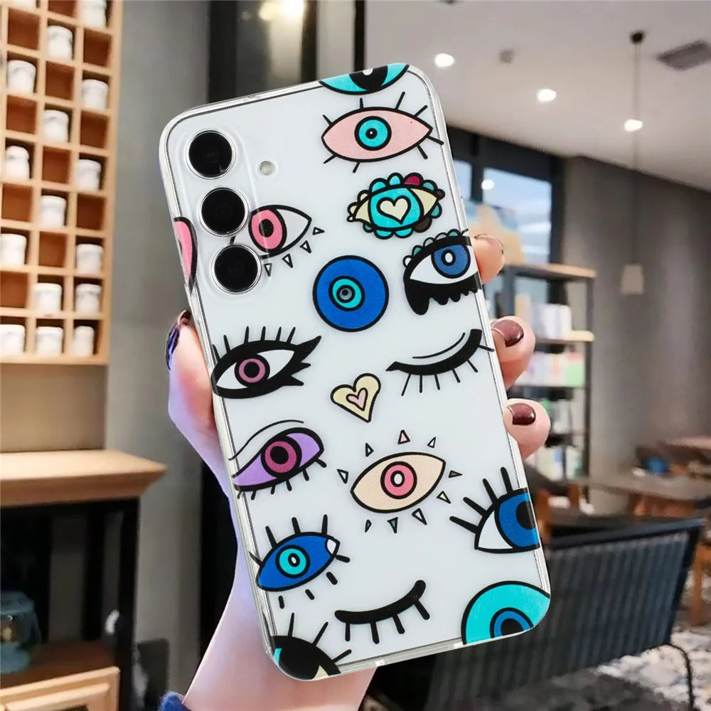 For Samsung Galaxy A05s 4G Phone Case Pattern Printing Soft TPU Shell - Monster Eyes - 4