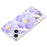 For iPhone 14 Plus Case TPU Pattern Printing Phone Guard Cover - Purple Flower - 3