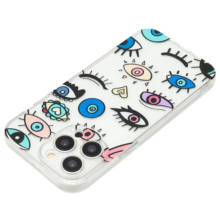 TPU Case for iPhone 14 Pro Max Shell Pattern Printing Protective Back Cover - Monster Eyes - 3