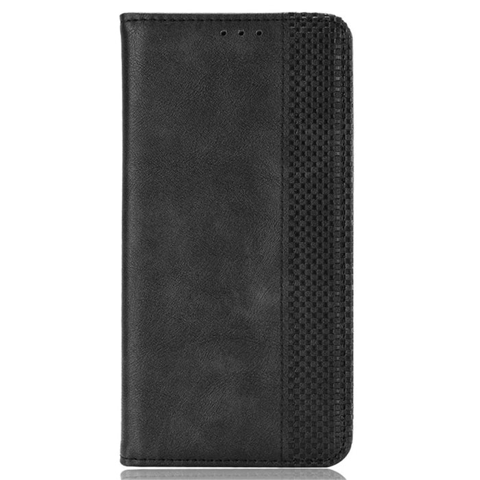 For TECNO Pova 6 Pro 5G LI9 Case Wallet Retro Texture Leather Phone Cover - Black - 6