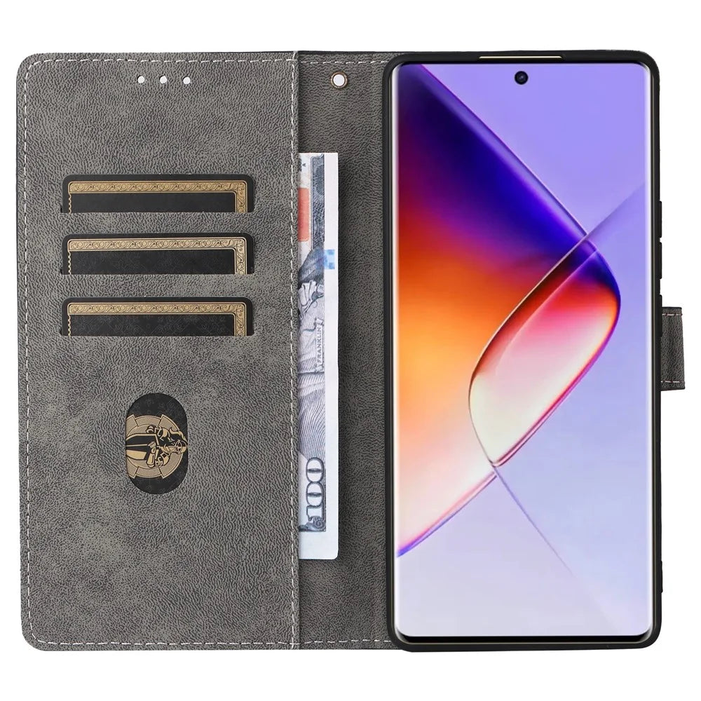 For Infinix Note 40 Pro 4G X6850 Wallet Case RFID Blocking Stand PU Leather Phone Cover - Black - 2