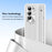 For Samsung Galaxy Z Fold5 5G Case Hinge PC Kickstand Phone Cover with Tempered Glass Film  /  Stylus - White - 3