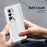For Samsung Galaxy Z Fold5 5G Case Hinge PC Kickstand Phone Cover with Tempered Glass Film  /  Stylus - White - 5